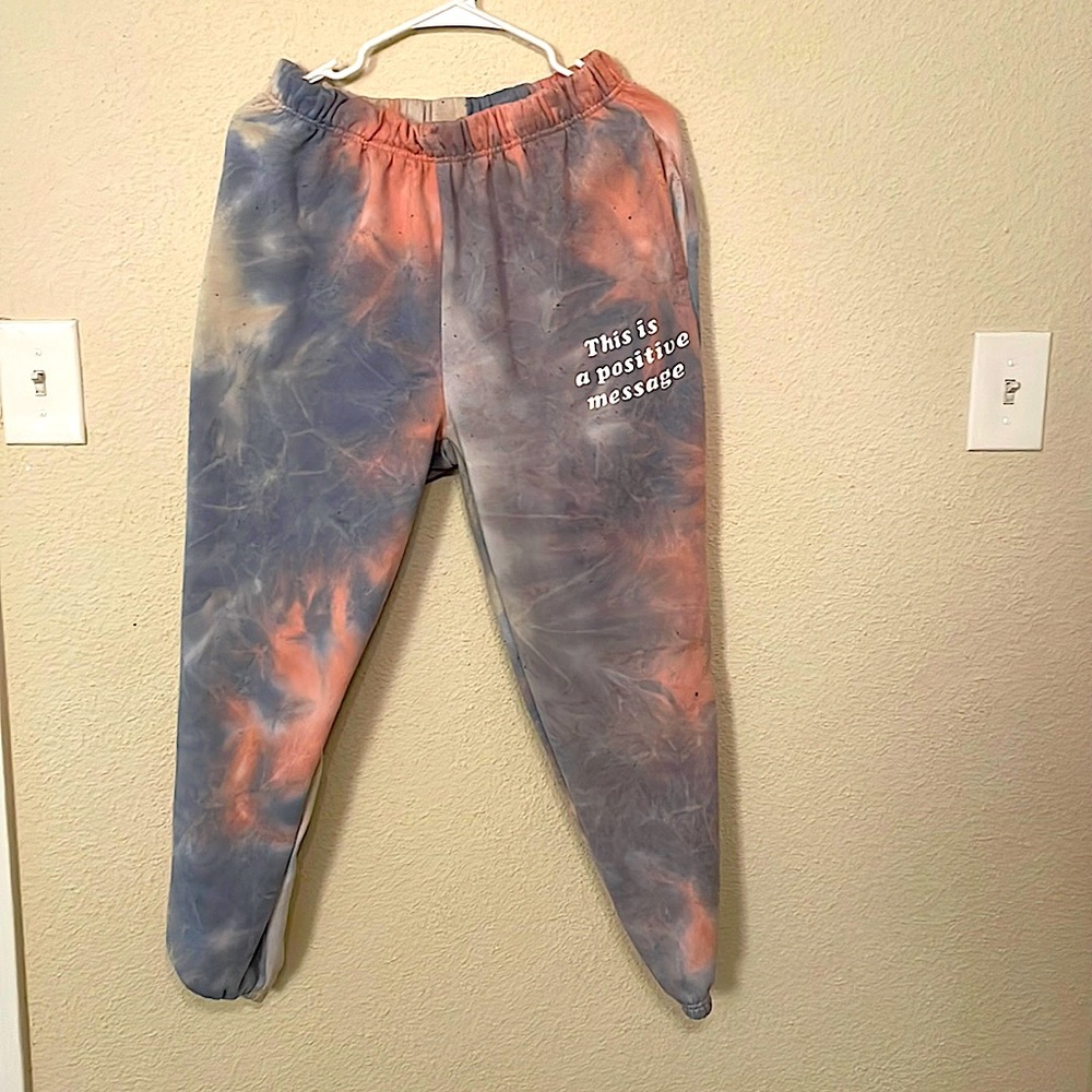 Pink and blue tie dye Joggers